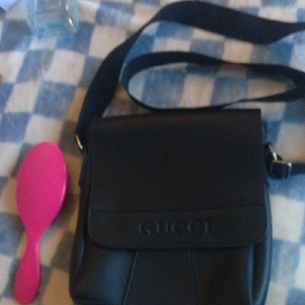 Gucci Look A Like Elegant Black Shoulder Bag